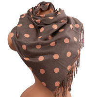 Женский шарф кашемировый серый с бежевым ETERNO DS-32779-2