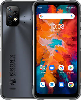 UMIDIGI BISON X10 4/64GB, NFC, 6150 mAh, IP68, IP69K, 20 Mpx, Android 11, Дисплей 6.53" Серый