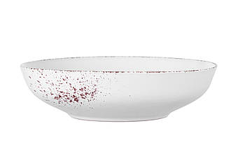Тарілка глибока Ardesto Lucca Winter white d20 см кераміка (AR2920WMC	)