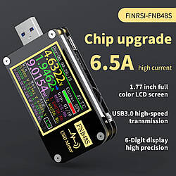 USB тестер FNIRSI FNB48S PD QC тригер протокол швидкої зарядки Вольтметр Амперметр тестер ємності