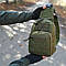 Тактична сумка через плече на 6л, 28х20х8 см, Олива / Чоловічий однолямковий рюкзак / Барсетка, фото 9