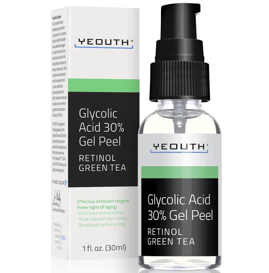 Гель-пілінг Yeouth Glycolic Acid 30% Gel Peel Retinol Green Tea 30 мл