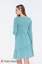 Чарівна тепла трикотажна сукня А-силуету з воланами для вагітних та годуючих, розмір від XS до XL, фото 2