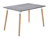 Стол обеденный прямоугольный с мдф 100х70 см бетон серый бук