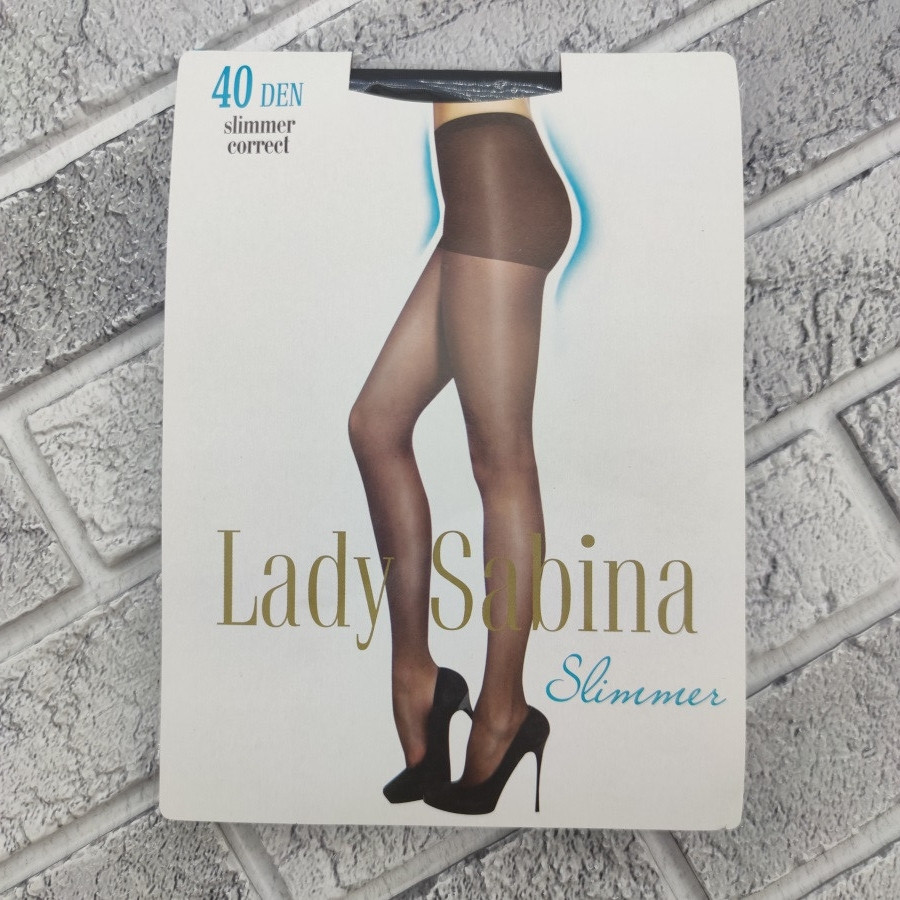 Колготки капронові жіночі Lady Sabina 40DEN з шортиками що стягують розмір 4 чорні 20024901, фото 1