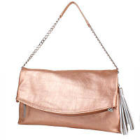 Женская кожаная сумка-клатч розовое золото LASKARA LK-DS259-rose-gold