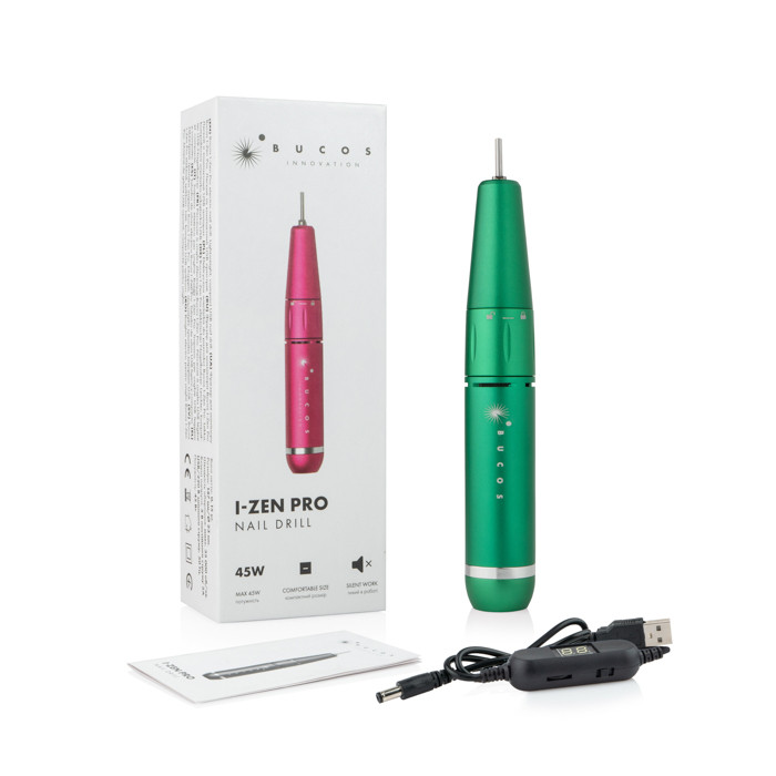 Ручка фрезер для манікюру BUCOS I-ZEN PRO 35 000 обертів, зелена