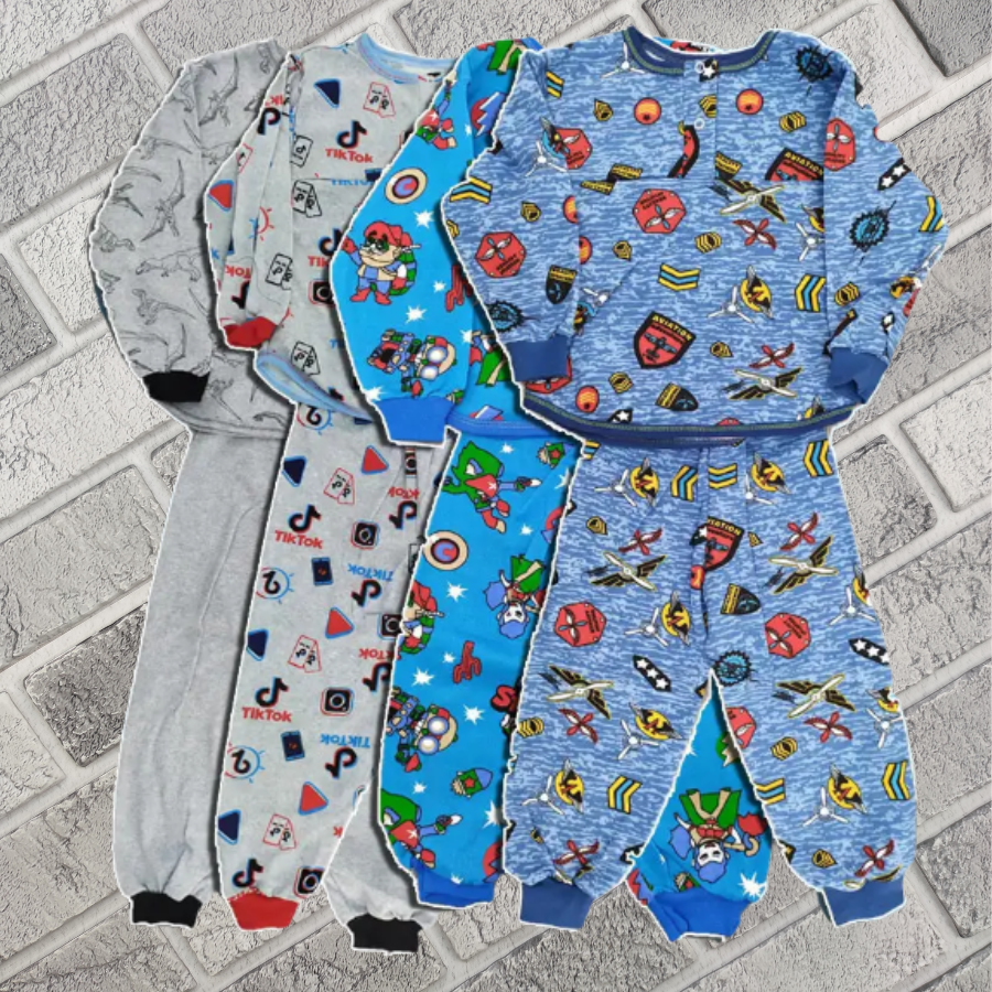 Піжама дитяча з начесом 60 р хлопчик ТОД-370016, фото 1