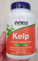 Бурі водорості келп з йодом Now Kelp 150 mcg - 200 таб, фото 4