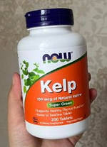 Бурі водорості келп з йодом Now Kelp 150 mcg - 200 таб, фото 5