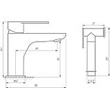 Змішувач для умивальника TOPAZ BARTS TB 07206-H36 Baumar - Завжди Вчасно, фото 6