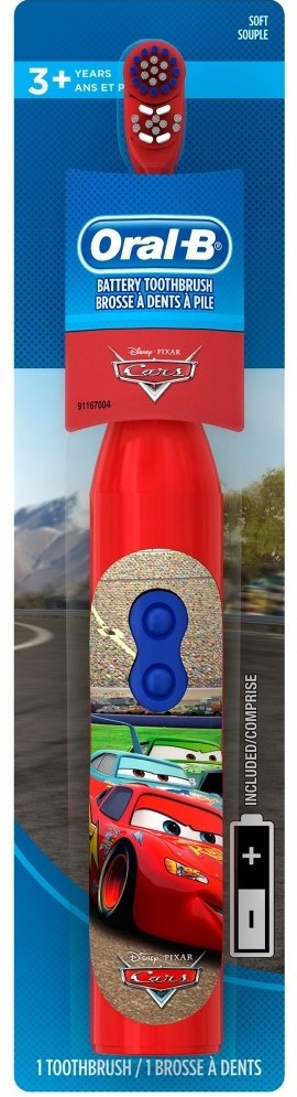 Електрична дитяча зубна щітка на батарейках Oral-B з незнімною насадкою Cars Тачки TP0022-4