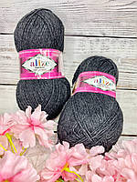 Пряжа для в'язання Alize Superwash comfort socks. 100 г. 420 м. Колір — сірий темний 521