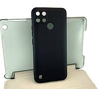 Чехол на Realme C21Y накладка бампер Soft Case Full силиконовый черный с велюром
