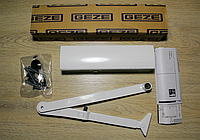 Дверной доводчик GEZE TS 2000 NV ВС + тяга с фиксацией, белый