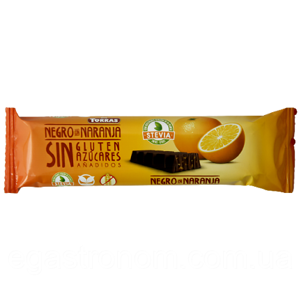 Батончики з апельсином без цукру Торрас Torras stevia naranja 35g 24шт/пач 4пач/ящ (Код: 00-00012869)
