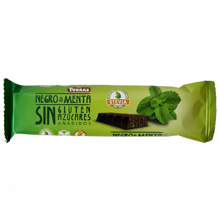 Батончики з м’ятою без цукру Торрас Torras stevia menta 35g 24шт/пач 4пач/ящ (Код: 00-00012870)