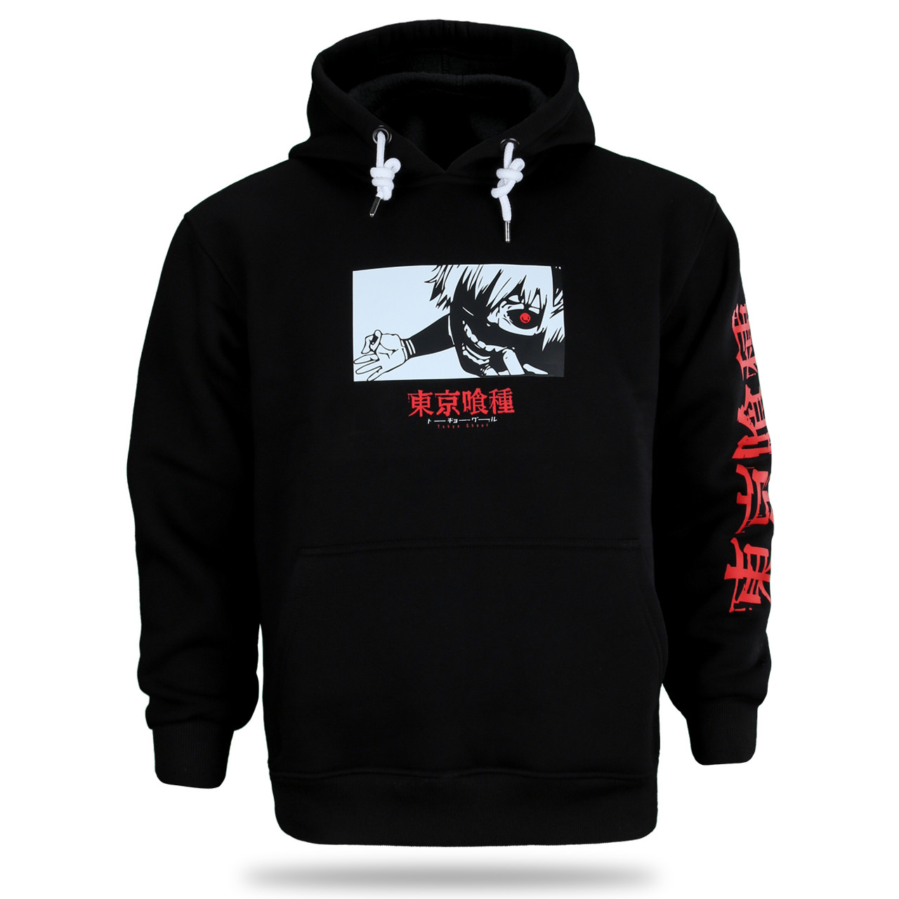 Худі осінь-зима чорна HOPE Anime "Tokyo Ghoul" #3 з рис на рукаві Т-2 BLK L (Р) 22-577-203 XXL