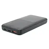 Портативний аккумулятор Power bank LENYES PX166D 10000mAh 20W (USB+Type-C+Micro) універсальний, компактний Пластик Чорний, фото 6