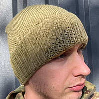 Военная зимняя балаклава-шапка 2 в 1 (вязанная) Койот