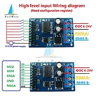 Модуль дискретный 8-канальный RS485 ModBus RTU модуль для ПЛК to RS485