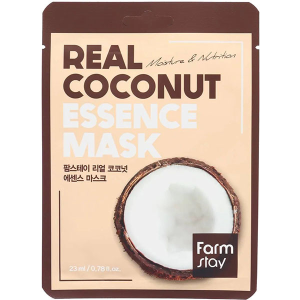 Маска тканева для обличчя з екстрактом кокосу FarmStay Real Coconut Essence Mask 23 мл