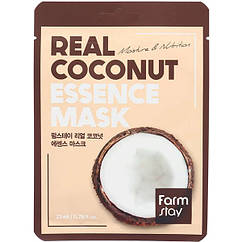 Маска тканева для обличчя з екстрактом кокосу FarmStay Real Coconut Essence Mask 23 мл