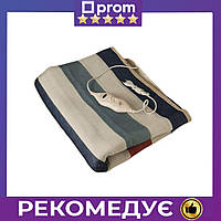 📌 Електропростирадло 150х120 см | Електричне Простирадло Electric Blanket, різнокольорове, в смужку
