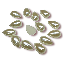Напівнамистини з перламутром Крапля 25 г 8х12 мм Кремовий +-125 шт.