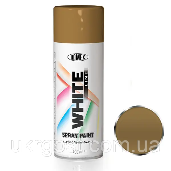 Аерозольна фарба металік Domex White Line (135) Золотистий 400 мл