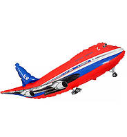 Воздушные шары "Самолёт", 52х100 см., Испания, цвет - красный