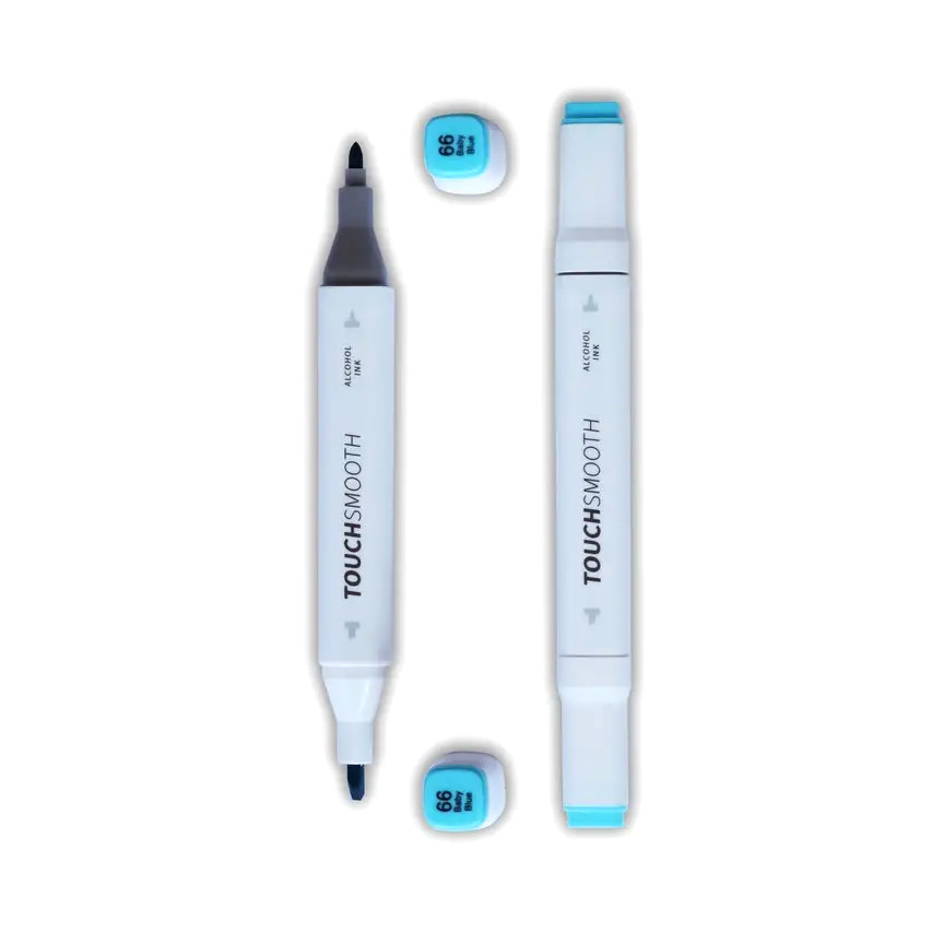 Маркер двусторонній Tuch Smooth для скетчінгу і малювання №66 Baby Blue