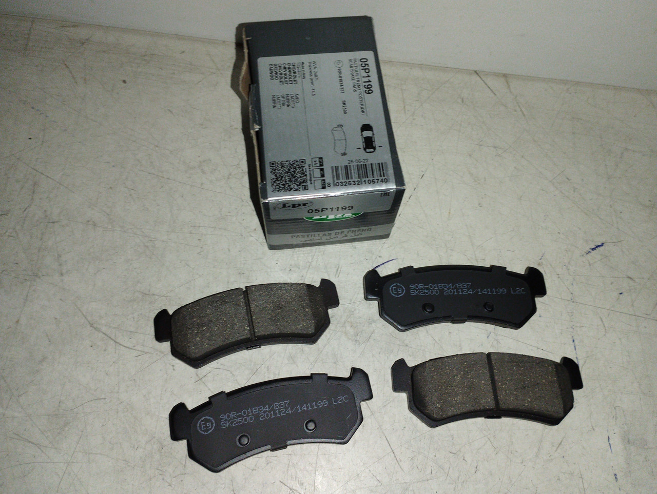 LPR Колодки гальмівні задні Шевроле Лачетті/CHEVROLET LACETTI 05-, фото 1