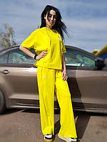 Костюм-двійка трикотаж футболка і брюки  33533-005 Raw Жовтий