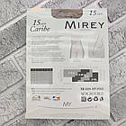 Капронові колготки без пальчиків Mirey CARIBE 15ден №4 (glace) без шортиків плоскі шви відкритий мисок 30031248, фото 4