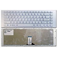 Клавиатура для ноутбука SONY VAIO VPC-EG С фреймом RU белая новая