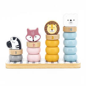 Дерев'яний сортер-пірамідка Viga Toys Звірі