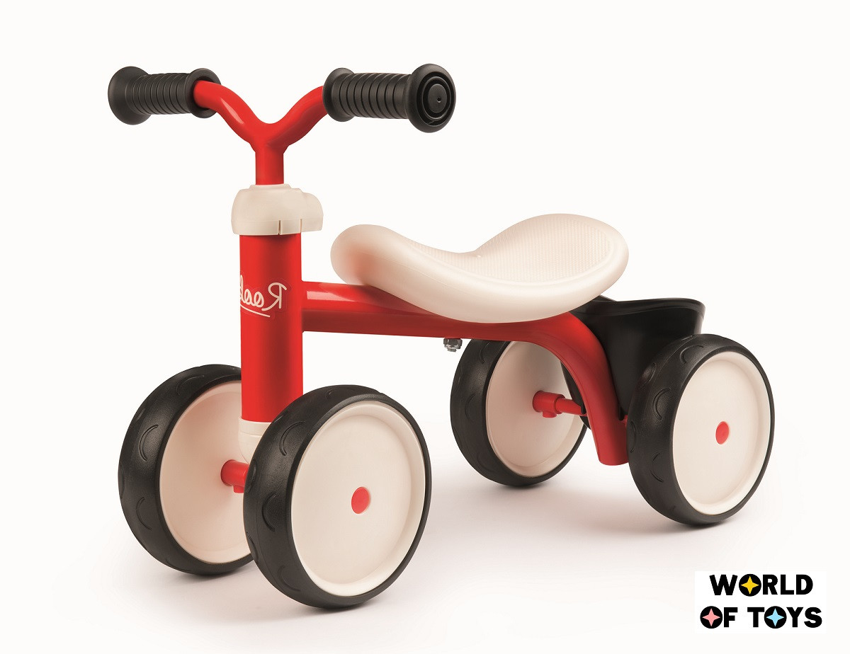 Біговел дитячий Smoby Toys металевий, чотириколісний червоний (721400)