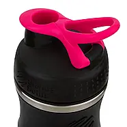 Спортивная бутылка-шейкер BlenderBottle SportMixer Stainless Steel Pink 28oz/820ml (из нержавеющей пищевой, фото 3