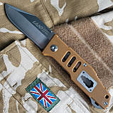 Ніж складаний LAND Knife GB-9046, 21см, 177г, склобій, G10 койот, фото 9