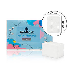 Білі перфоровані безворсові серветки 770 шт./уп., дизайнер (6 см. * 4,5 см.)