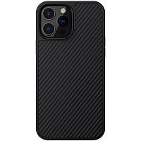 Карбоновая накладка для Apple iPhone 13 Pro - Nillkin Synthetic Fiber series (Черный)