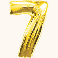 Куля цифра "7" Колір: Золото. Розмір: 40"(100 см). Пр-во: FlexMetal (Іспанія)