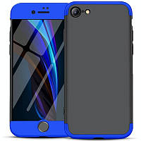 Пластикова накладка для iPhone SE 2 / 3 (2020 / 2022) / iPhone 8 / iPhone 7 GKK LikGus 360 градусів (opp) (Чорний/Синій)