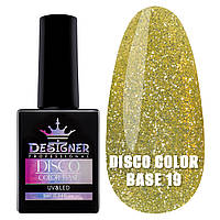 Каучуковая база Disco Color Base Дизайнер/Designer для ногтей, 9 мл. 19