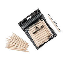 Апельсинові одноразові палички (Дизайнер) для кутикули 7.5 см, 50 шт / упаковка