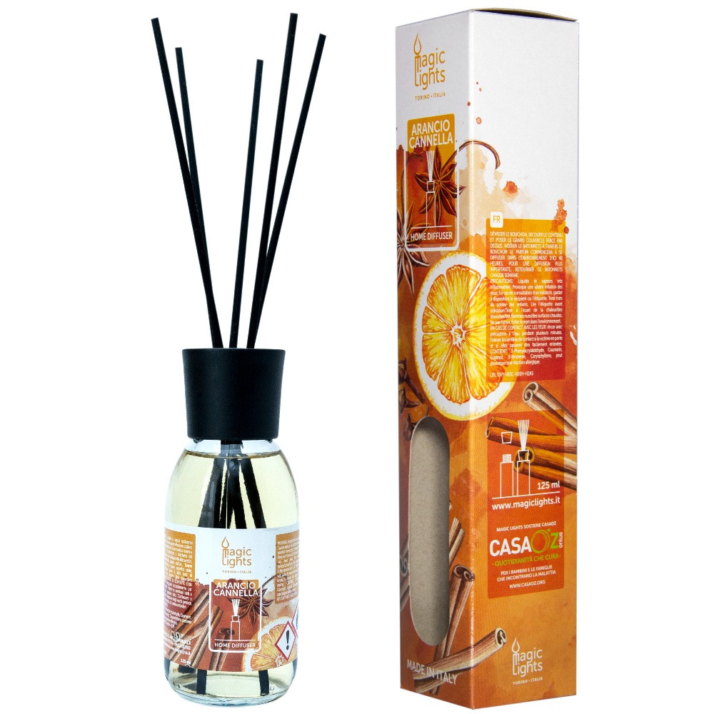 Аромадиффузор для приміщень ТМ Magic Lights, запах Апельсин і кориця, 125 мл, 5 паличок арт. 19240, фото 1