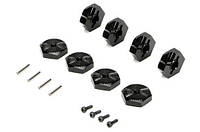 Team Magic E5 Clamp Type Wheel Hexes 17mm Black 4p