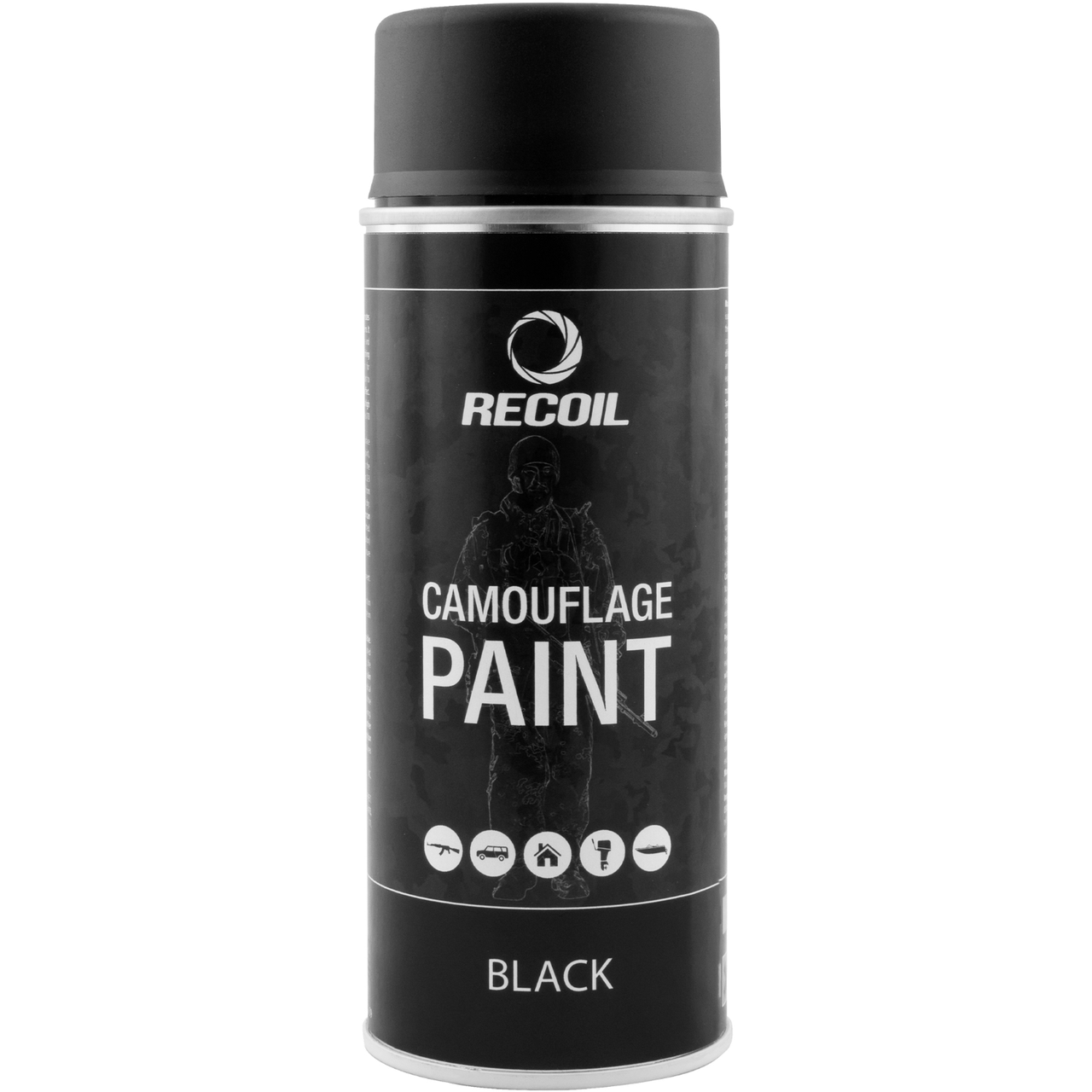 Фарба (емаль) маскувальна RecOil Camouflage Paint, 400 мл Аерозоль Чорний