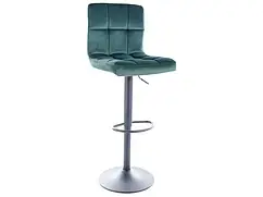 Барний стілець C105 VELVET чорний каркас / зелений BLUVEL 78